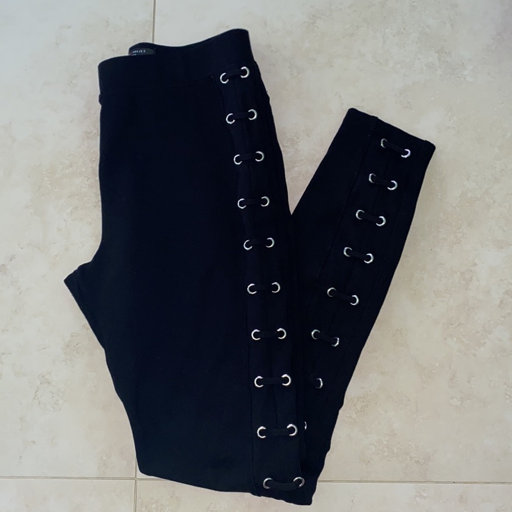 Black leggings Butter Soft Metal eyelets